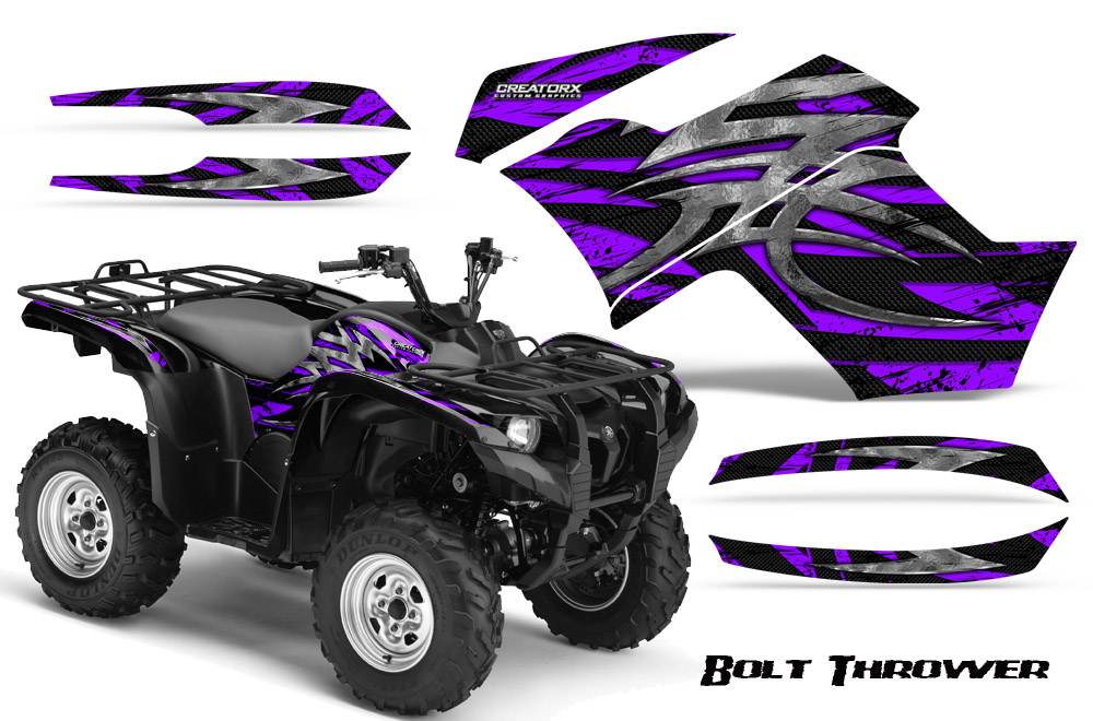 Yamaha Grizzly 700 Graphics Kit Bolt Thrower Purple